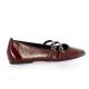 Reqins Ballerines cuir vernis bordeaux