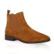 Reqins Boots cuir velours cafe