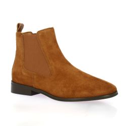 Reqins Boots cuir velours cafe