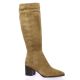 Fremilu Bottes cuir velours camel