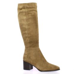 Fremilu Bottes cuir velours camel