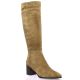 Fremilu Bottes cuir velours camel