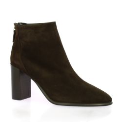 Fremilu Boots cuir velours marron