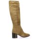 Fremilu Bottes cuir velours camel