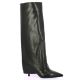 Fremilu Bottes cuir noir