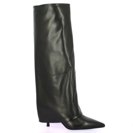 Fremilu Bottes cuir noir