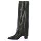 Fremilu Bottes cuir noir