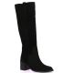 Ng milano Bottes cuir velours noir