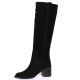 Ng milano Bottes cuir velours noir