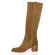 Ng milano Bottes cuir velours cognac