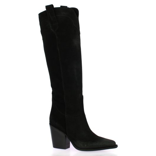 Ng milano Bottes cuir velours noir