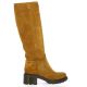 Ng milano Bottes cuir velours cognac