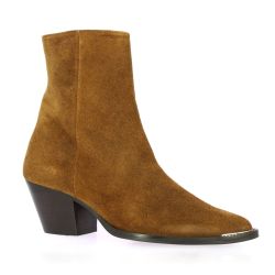 Maroli Boots cuir velours cognac