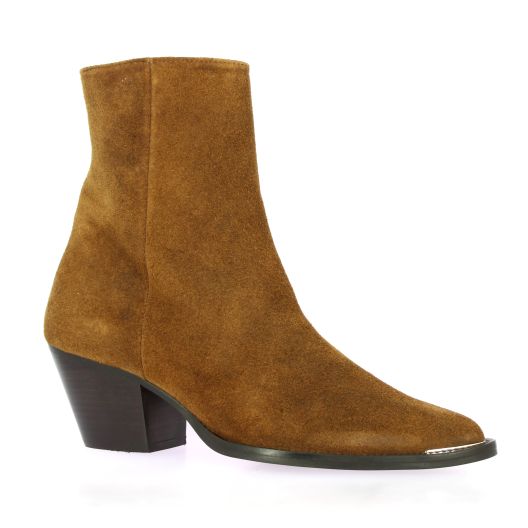 Maroli Boots cuir velours cognac