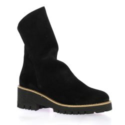 Maroli Boots cuir velours noir