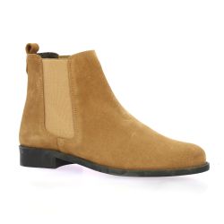 So send Boots cuir velours cognac