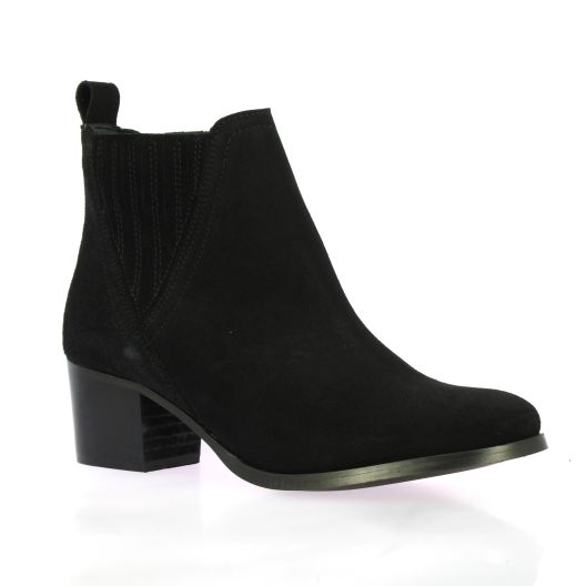 So send Boots cuir velours noir
