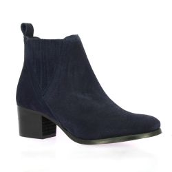 So send Boots cuir velours marine