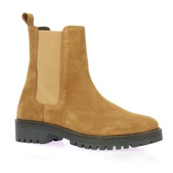 So send Boots cuir velours cognac