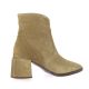 Pao Boots cuir velours taupe