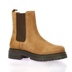 So send Boots cuir velours cognac
