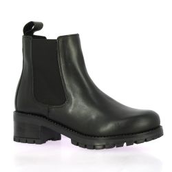 So send Boots cuir noir