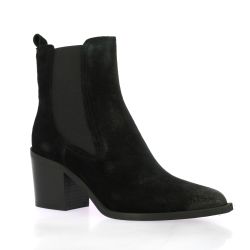 Spaziozero Boots cuir velours noir
