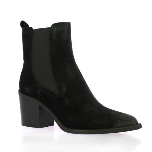 Spaziozero Boots cuir velours noir