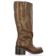 Spaziozero Bottes cuir tabac