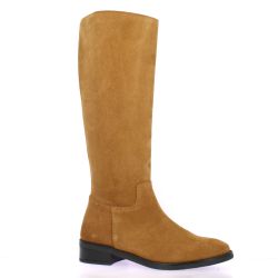 So send Bottes cuir velours camel