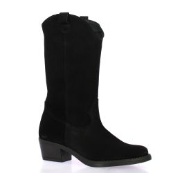 So send Bottes cuir velours noir