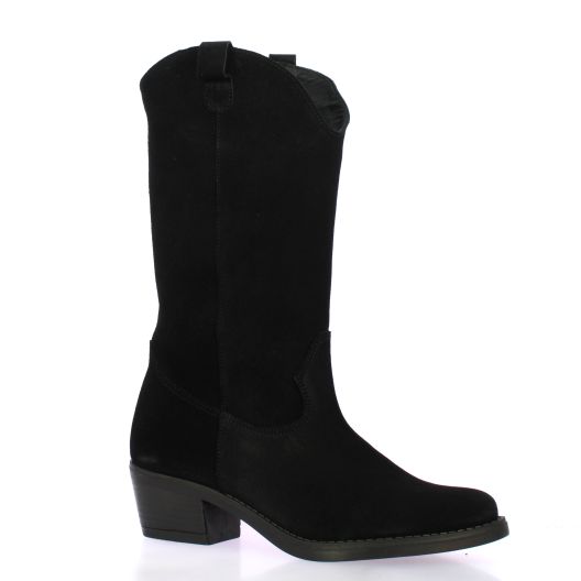 So send Bottes cuir velours noir