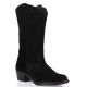 So send Bottes cuir velours noir