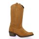 So send Bottes cuir velours cognac