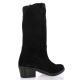 So send Bottes cuir velours noir