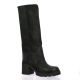 Stm Bottes cuir nubuck noir