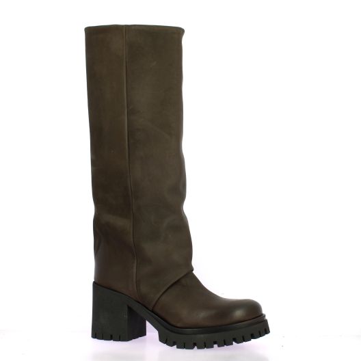 Stm Bottes cuir nubuck marron