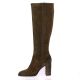 Gianni crasto Bottes cuir velours marron