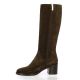 Gianni crasto Bottes cuir velours marron