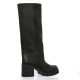 Stm Bottes cuir nubuck noir