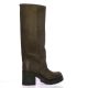 Stm Bottes cuir nubuck marron