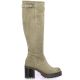 Spaziozero Bottes cuir velours taupe