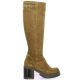 Spaziozero Bottes cuir velours camel