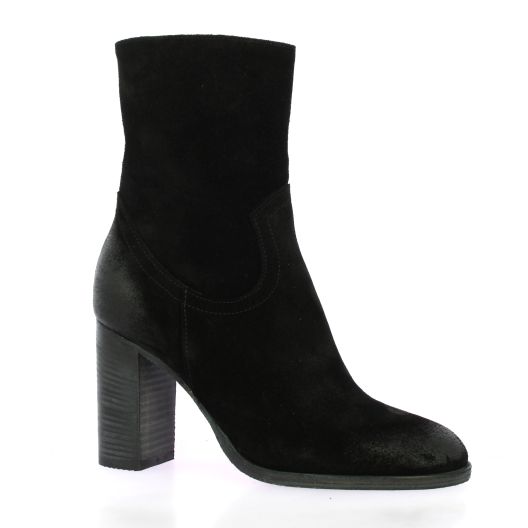 Gianni crasto Boots cuir velours noir