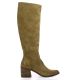 Gianni crasto Bottes cuir velours camel