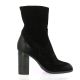 Gianni crasto Boots cuir velours noir