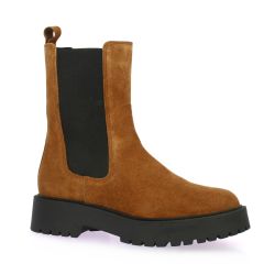 We do Boots cuir velours cognac