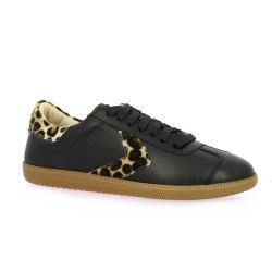 Step Baskets cuir noir/leo Step Baskets cuir noir/leo