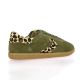 Step Baskets cuir velours kaki/leo