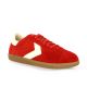 Step Baskets cuir velours rouge